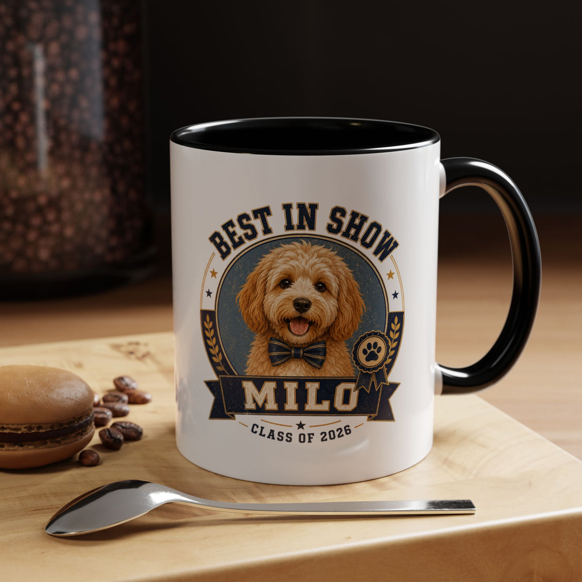 Milo Bailey Dog Dad Mom Best in Show Milo Coffee Mug — Personalized Dog Lover Gift (Class of 2026)