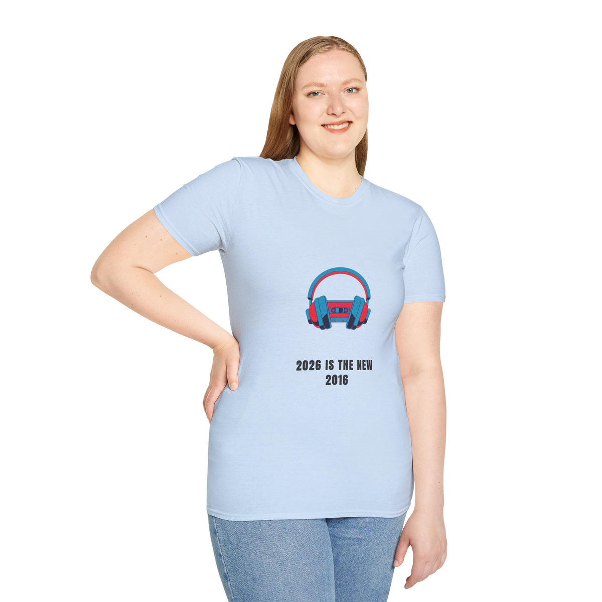 Headphones Graphic T-Shirt — '2023 Is The New 2016' Retro Audio Tee - Trending Now - September 2026