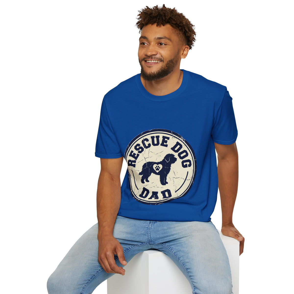 Rescue Dog Dad T-Shirt – Vintage Shelter Pup Support Tee