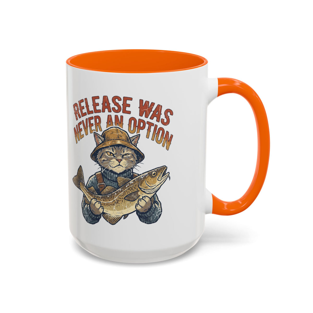 "Release Was Never An Option" Funny And Witty Accent Coffee Mug (11, 15oz)