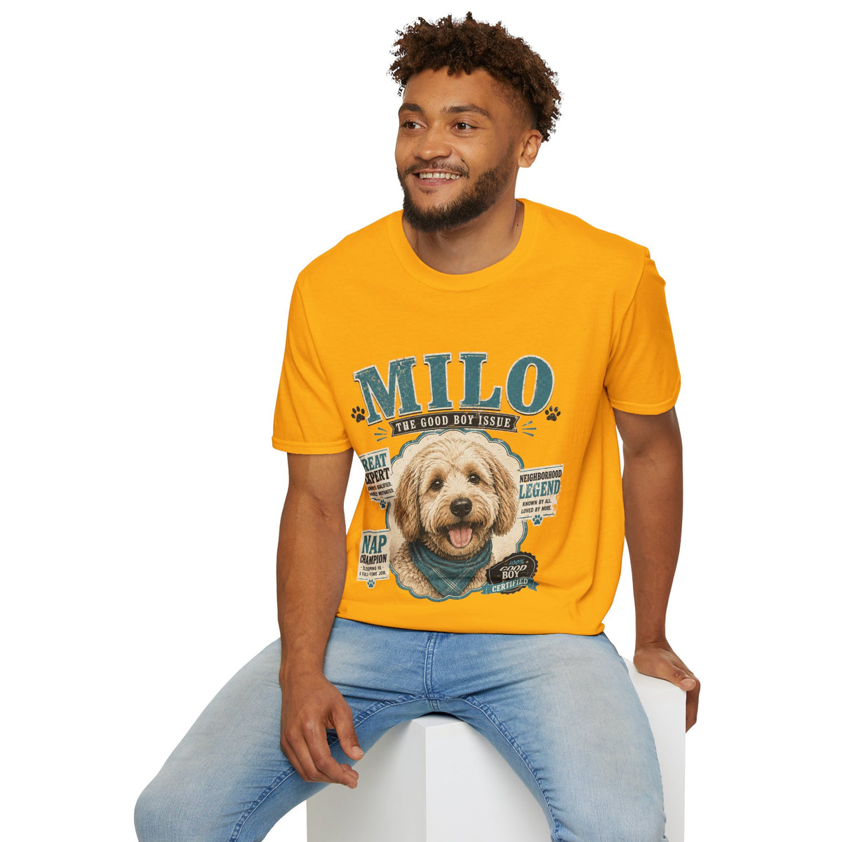 Milo "The Good Boy Issue" Dog Portrait T-Shirt