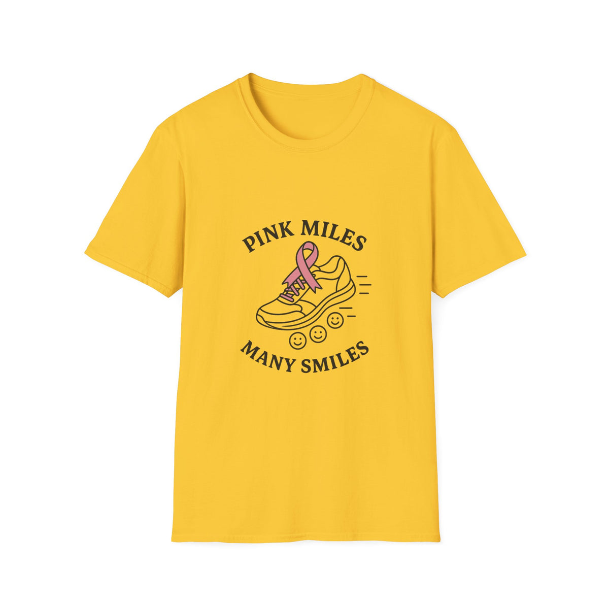Breast Cancer Awareness T-Shirt — "Pink Miles Many Smiles" Ribbon Tee - Trending Now - October 2026