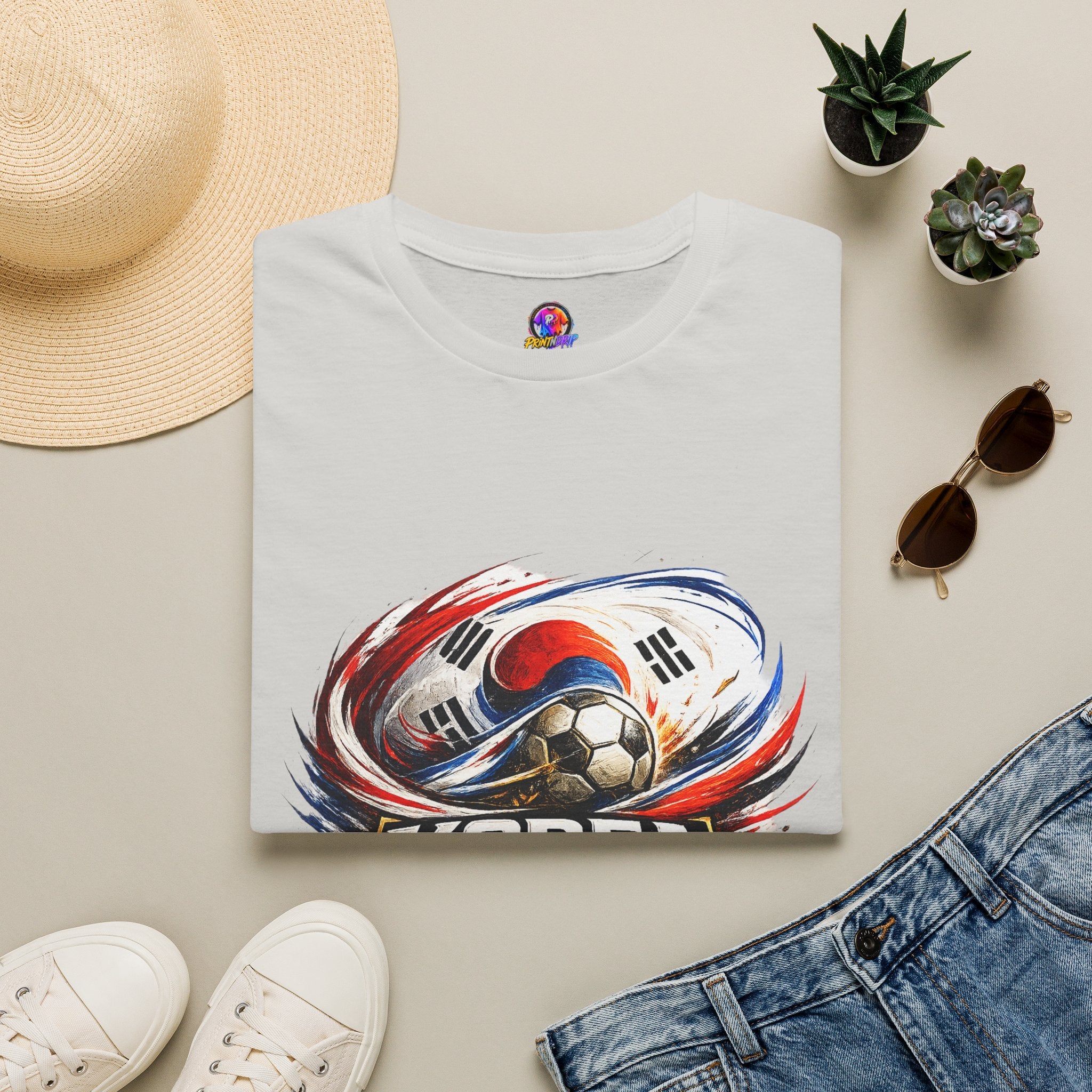Korea Soccer T‑Shirt — Korea Football Crest Tee