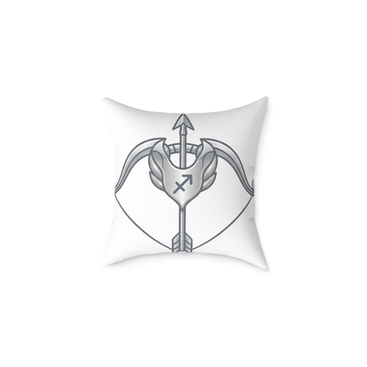 Sagittarius Zodiac Arrow Astrological Square Poly Canvas Pillow