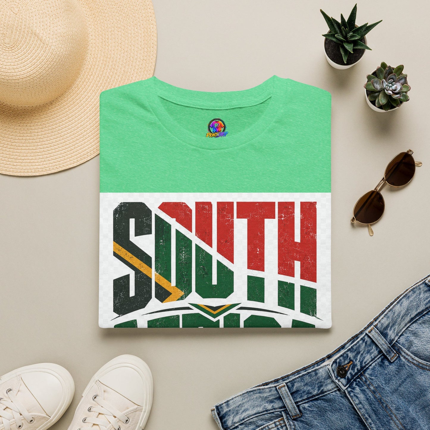 South Africa Soccer T-Shirt — Vintage Flag Football Fan Tee