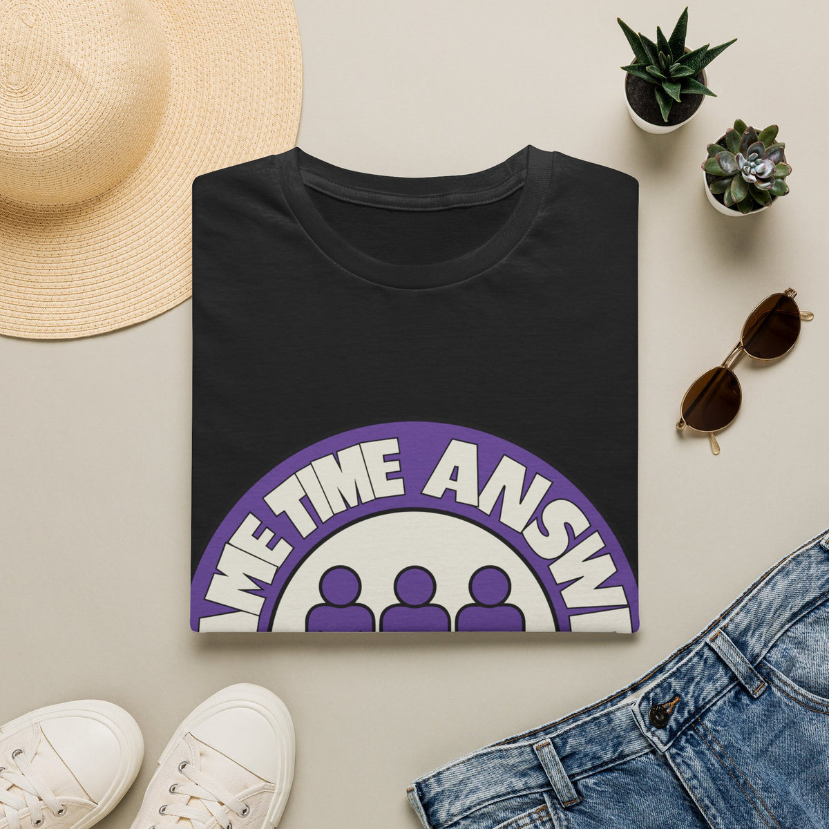 "Same Answer Every Time" Purple People Icon Graphic Tee - Trending Now - September 2026
