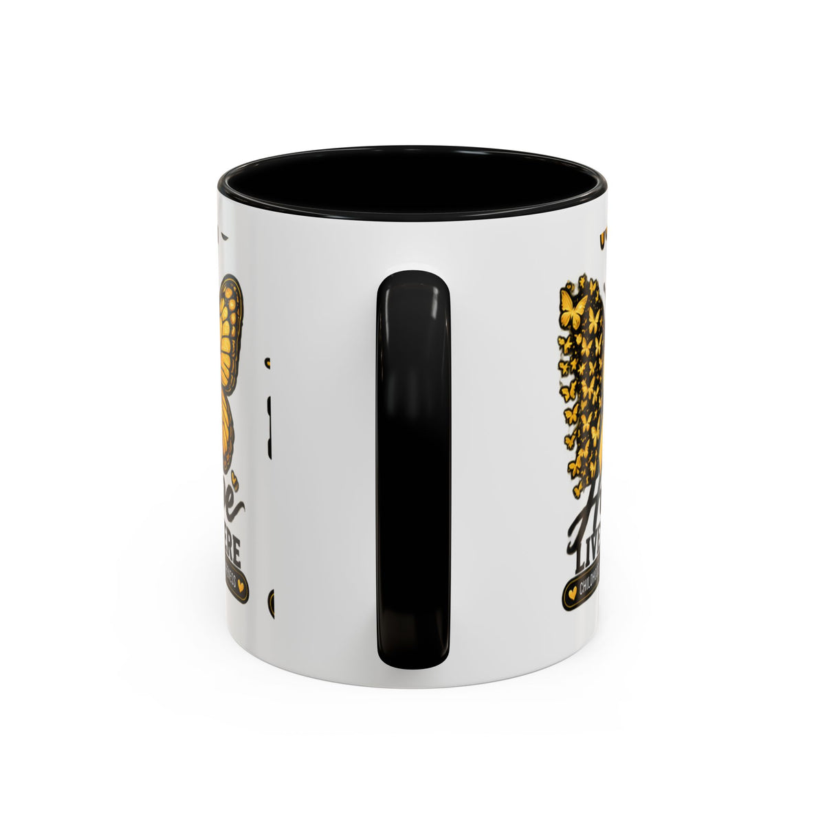Children’s Cancer Awareness Accent Coffee Mug — "Hope Lives Here" (11/15oz)