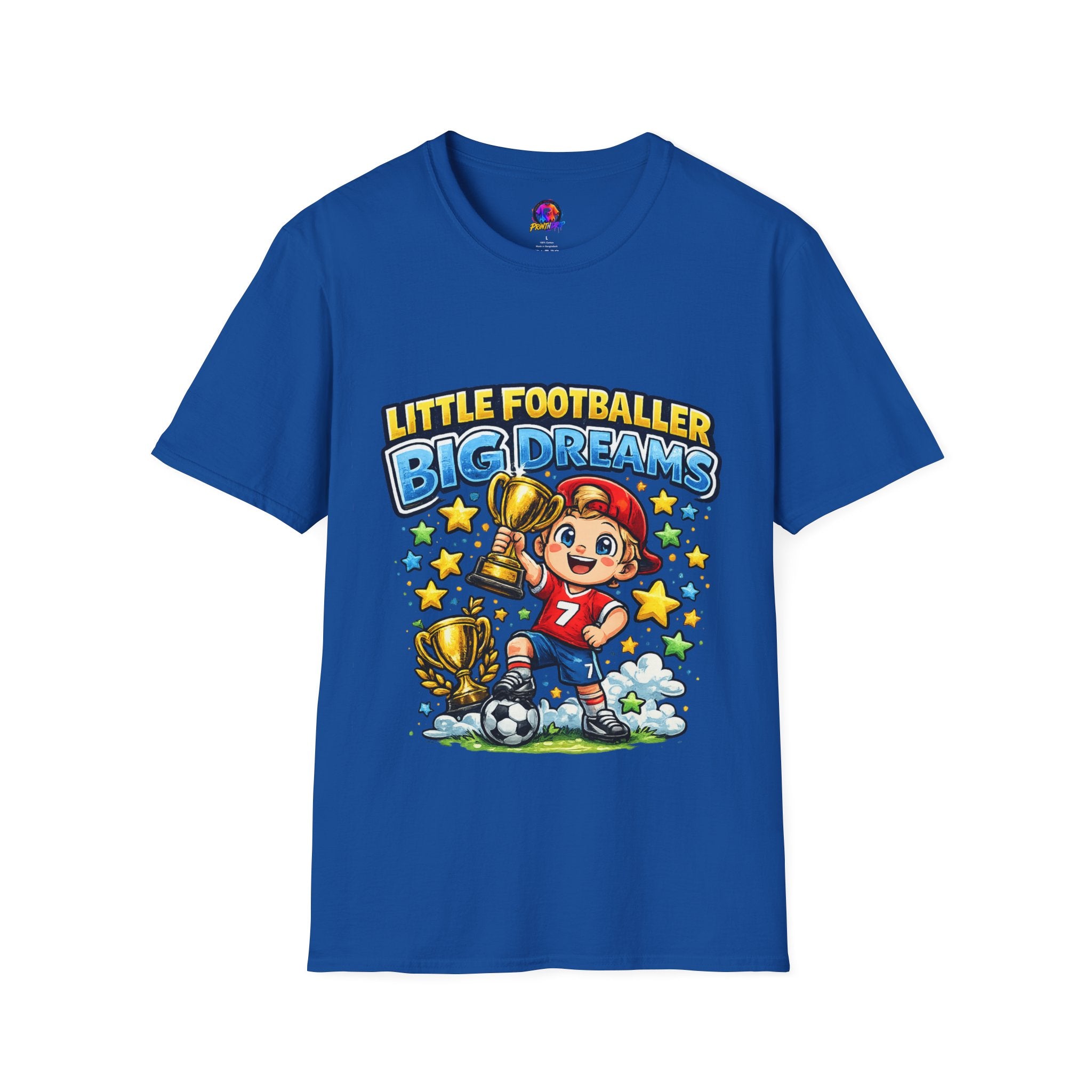 Kids Football T‑Shirt — "Little Footballer Big Dreams" Graphic Tee