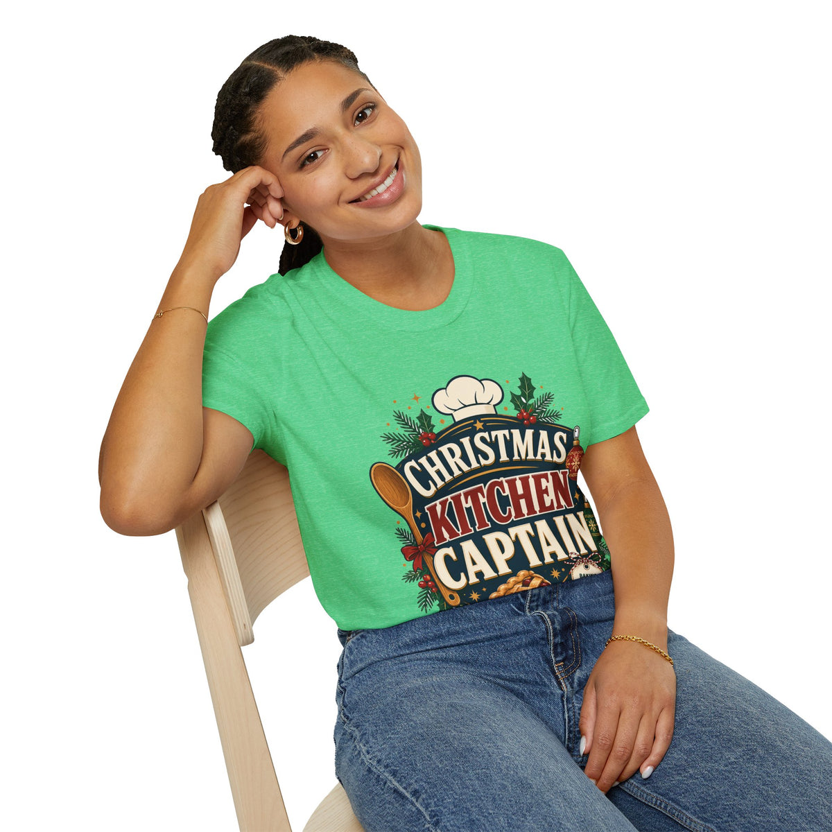 Christmas Kitchen Captain T-Shirt — Festive Holiday Cooking Tee