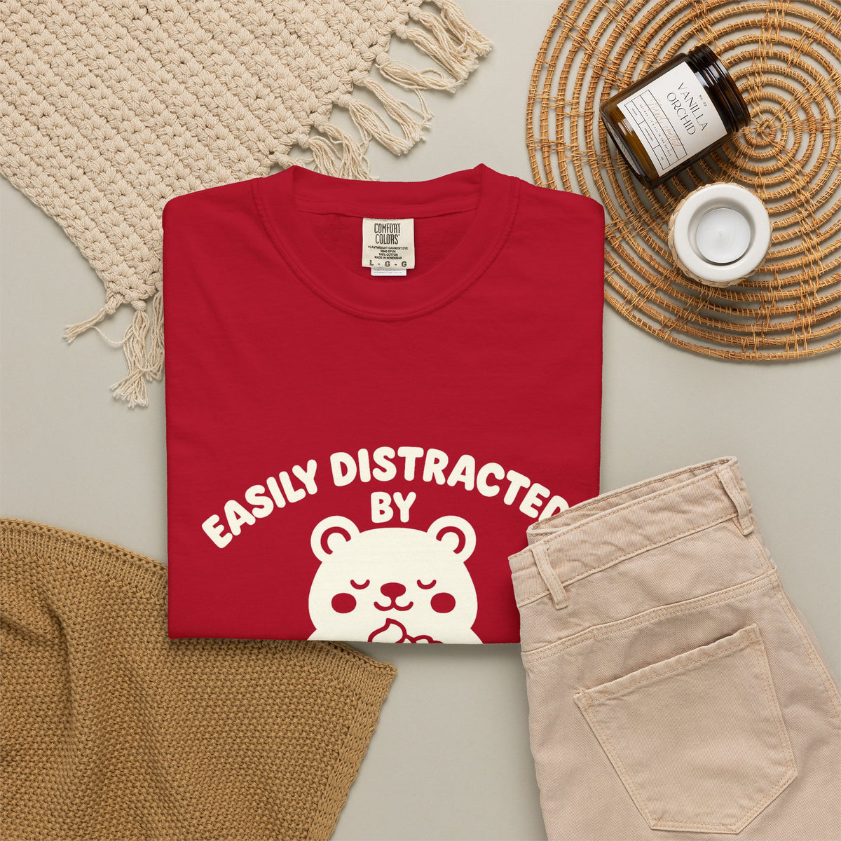 Easily Distracted by Thanksgiving Leftovers T-Shirt — Cute Turkey/Bear Holiday Tee - Trending Now - October 2026