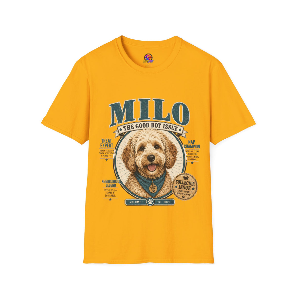 Milo 'The Good Boy Issue' T-Shirt — Cute Dog Portrait Tee