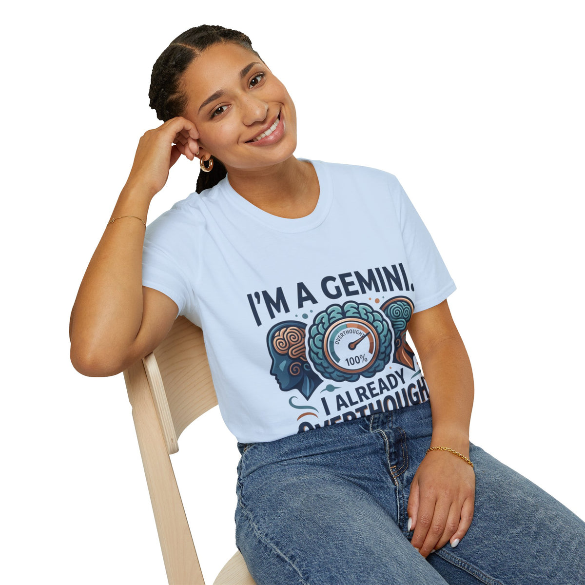 I’m A Gemini T-Shirt – “I Already Overthought It” Zodiac Tee