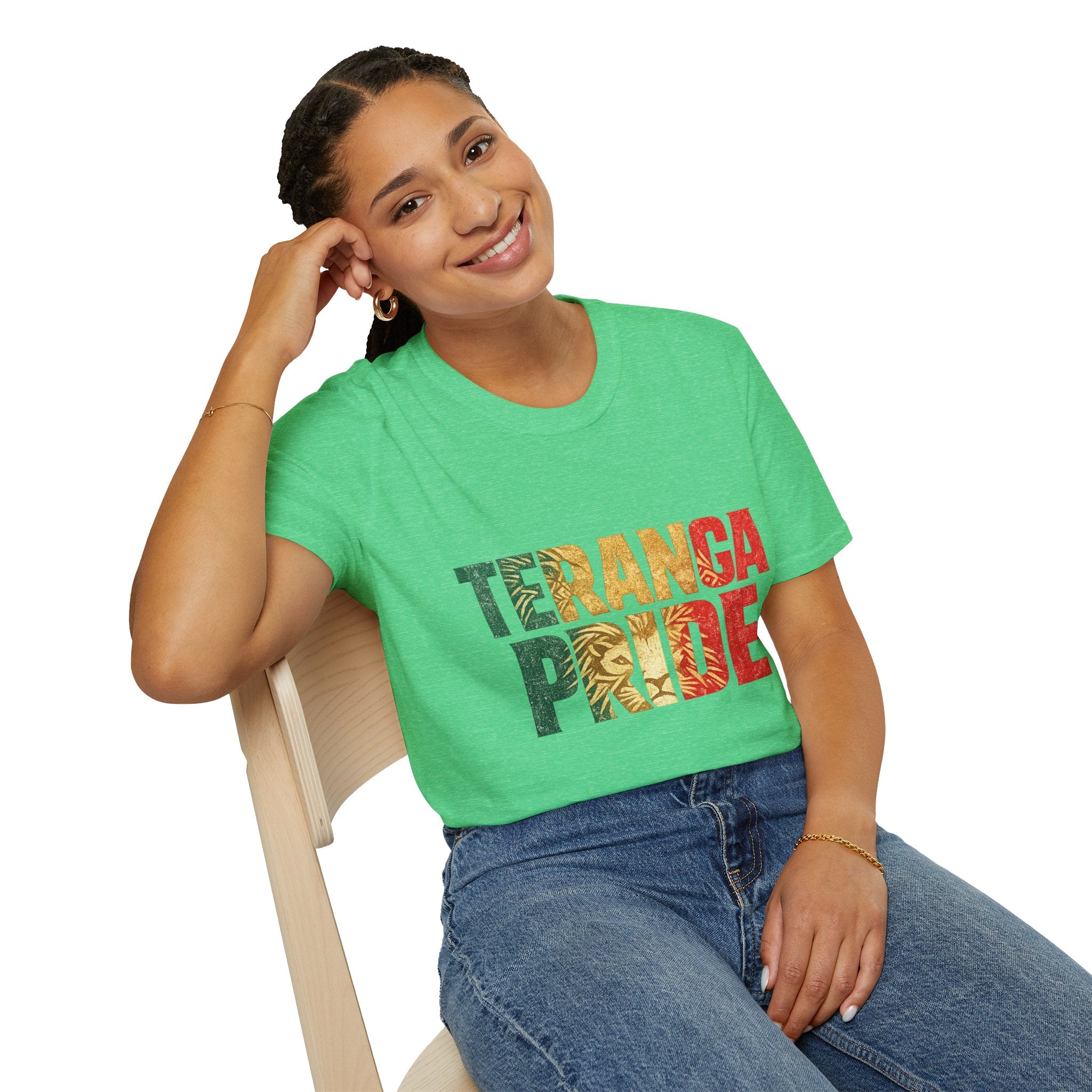 Senegal Teranga Pride T-Shirt — Senegal Flag Colors & Lion Graphic
