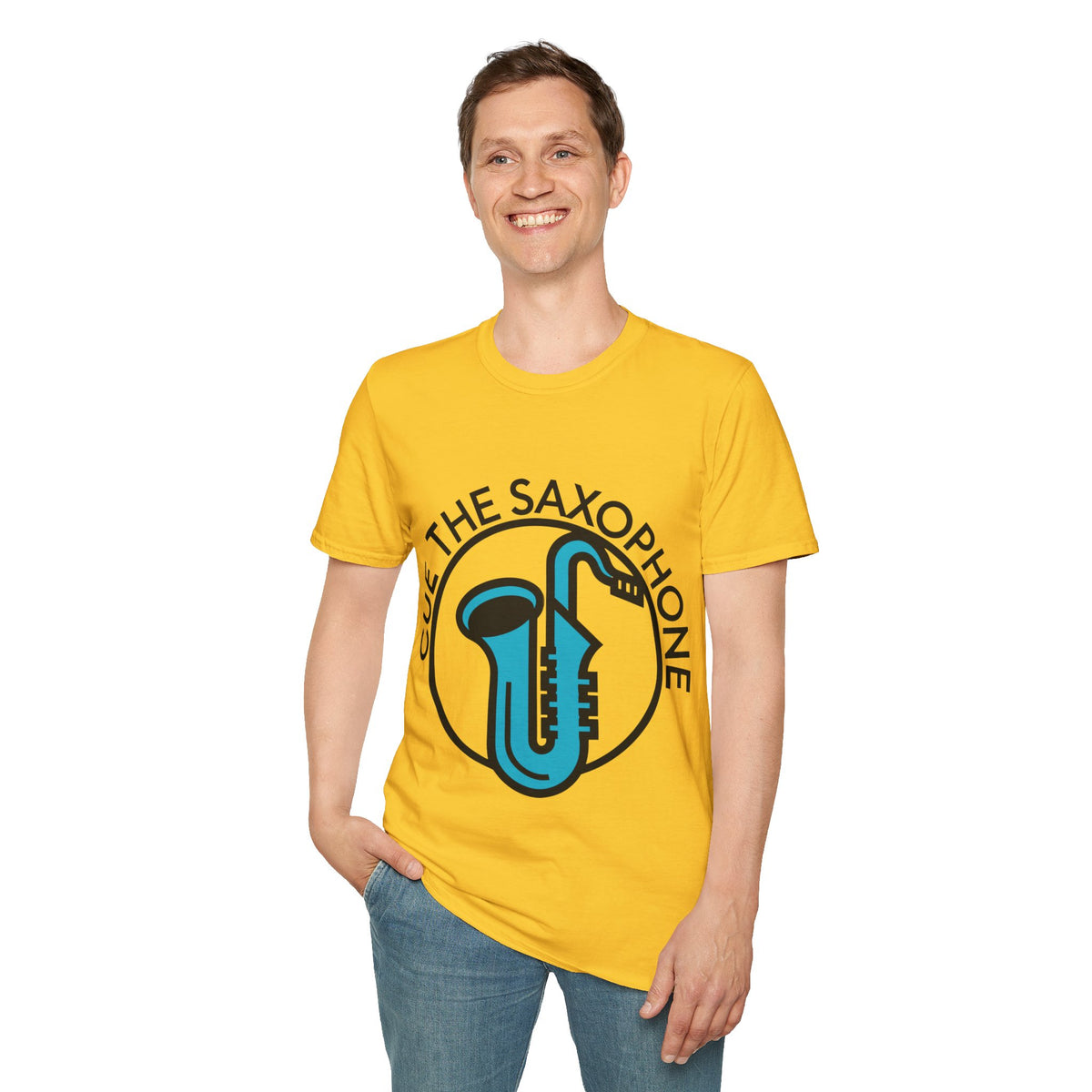 "Cue The Saxophone" Retro Jazz Graphic Tee - Trending Now - September 2026