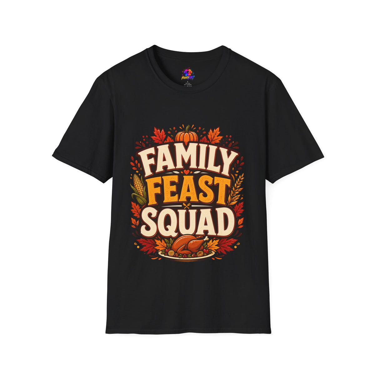 Thanksgiving T-Shirt Family Feast Squad T-Shirt — Thanksgiving Fall Harvest Tee