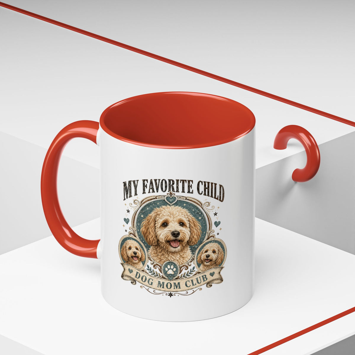 Milo Bailey Dog Dad Mom Dog Mom Coffee Mug – “My Favorite Child” Cute Paw Print Accent Mug