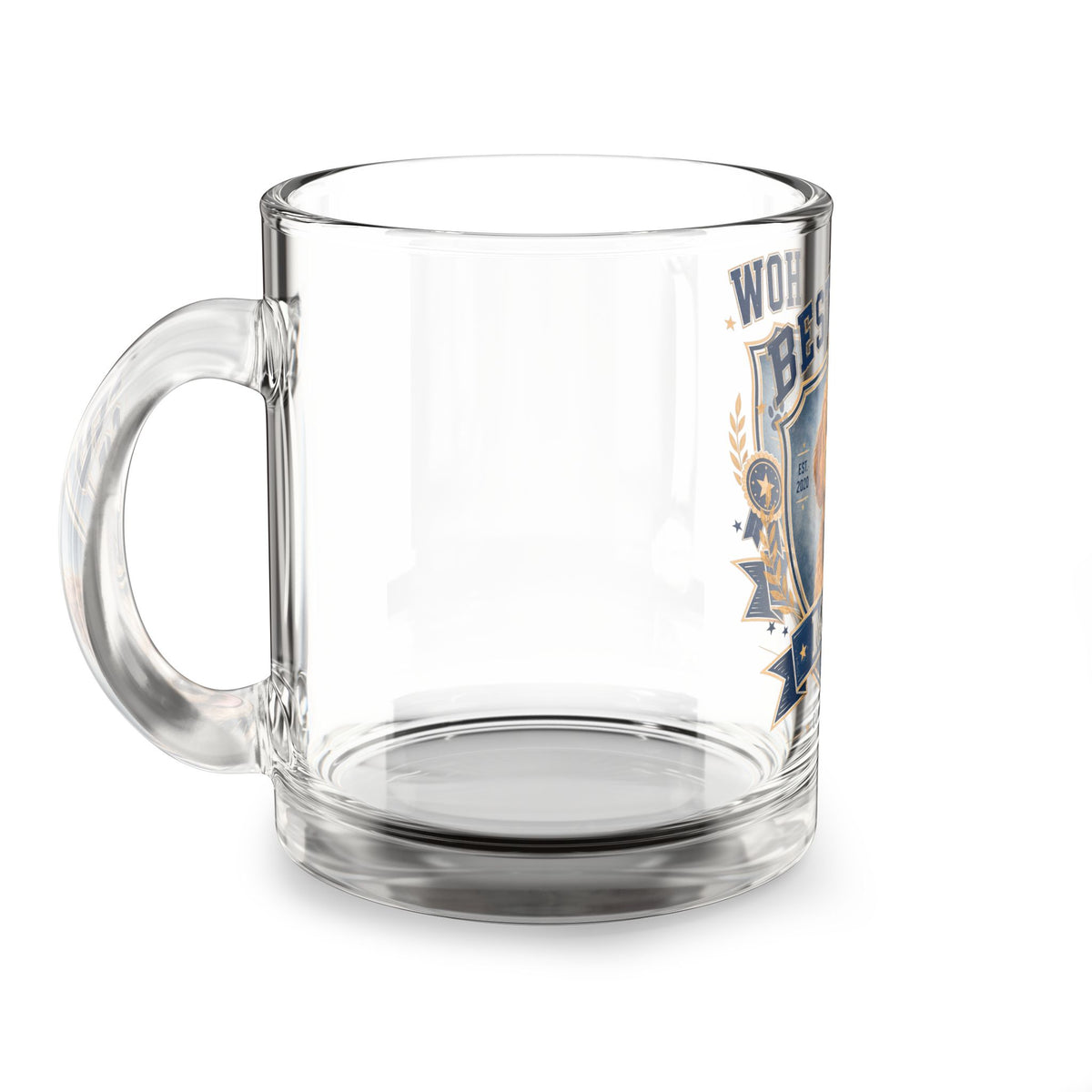 Best in Show Personalized Glass Mug — Custom Pet Name (10oz) Milo Bailey Dog Dad Mom  Glass Mug 10 oz