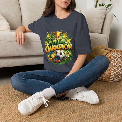 Kids Future Champion Soccer T-Shirt — Kids’ Sports Trophy Graphic Tee