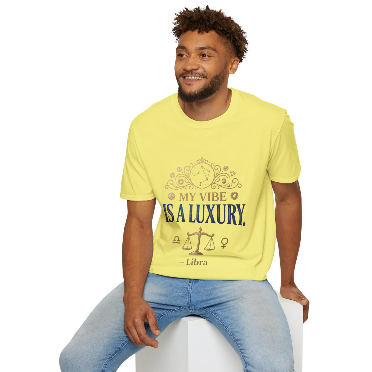 Libra Zodiac T-Shirt — "My Vibe Is A Luxury" Astrology Tee