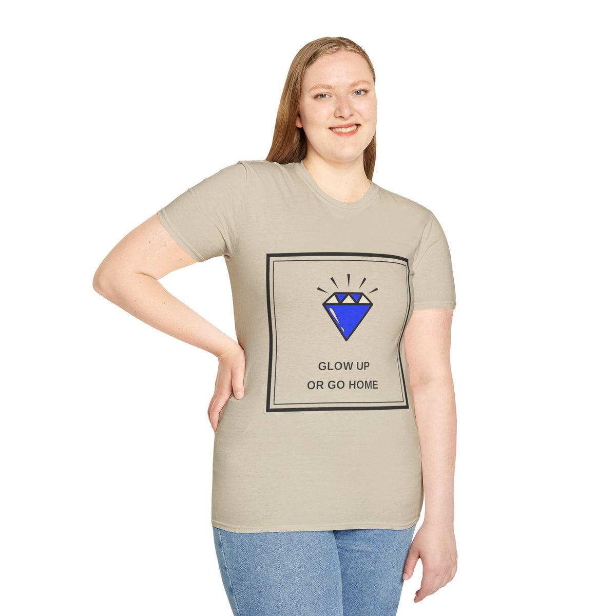 Graphic Tee — "Glow Up or Go Home" Diamond Design - Trending Now - August 2026