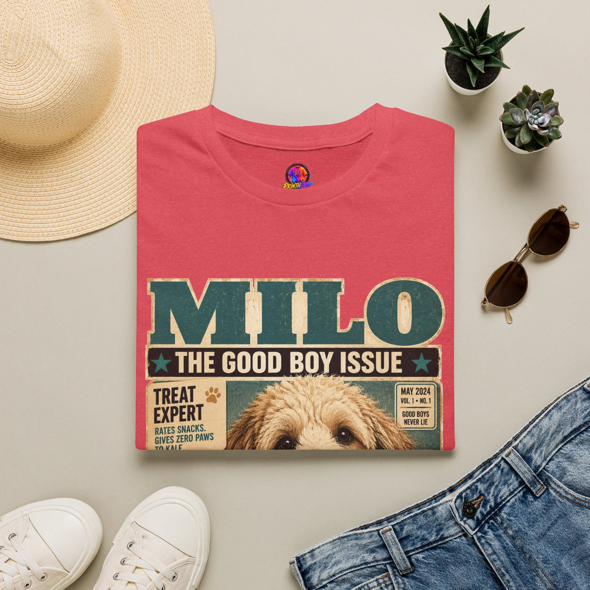 Milo 'The Good Boy Issue' Dog Magazine T-Shirt