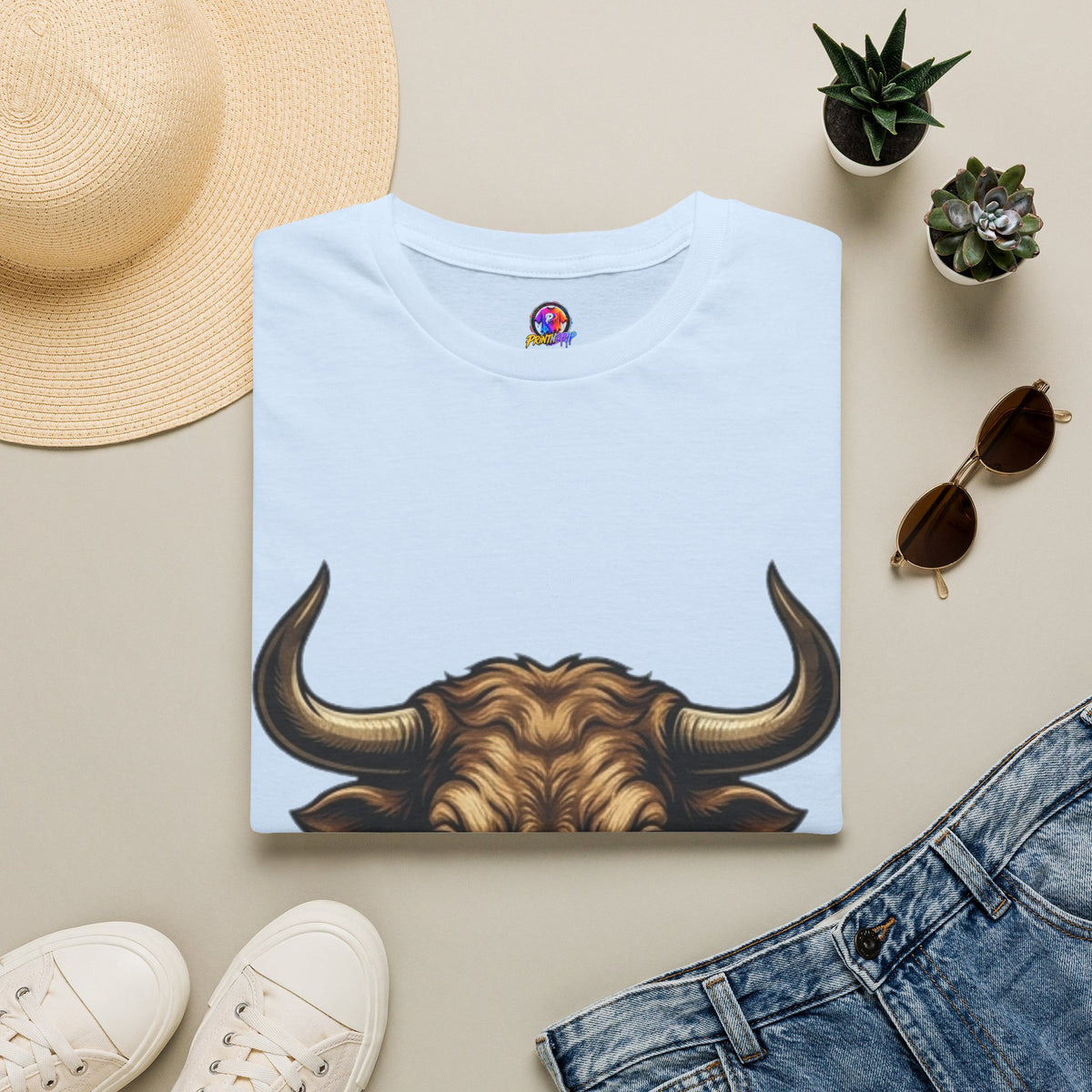 Taurus Bull Head T‑Shirt — Rustic Buffalo Graphic Tee