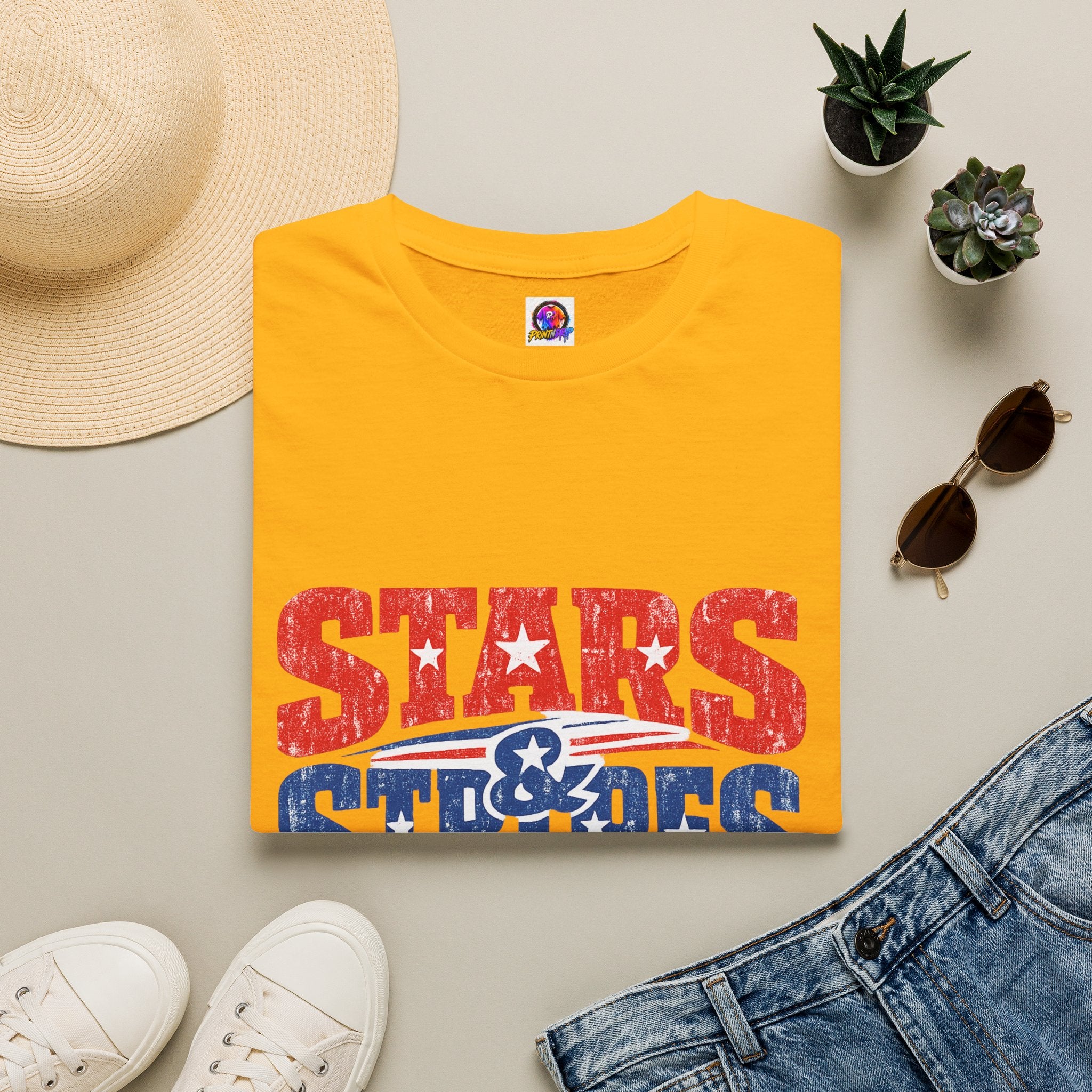 USA Stars & Stripes Forever T-Shirt — Patriotic Red White Blue Graphic Tee