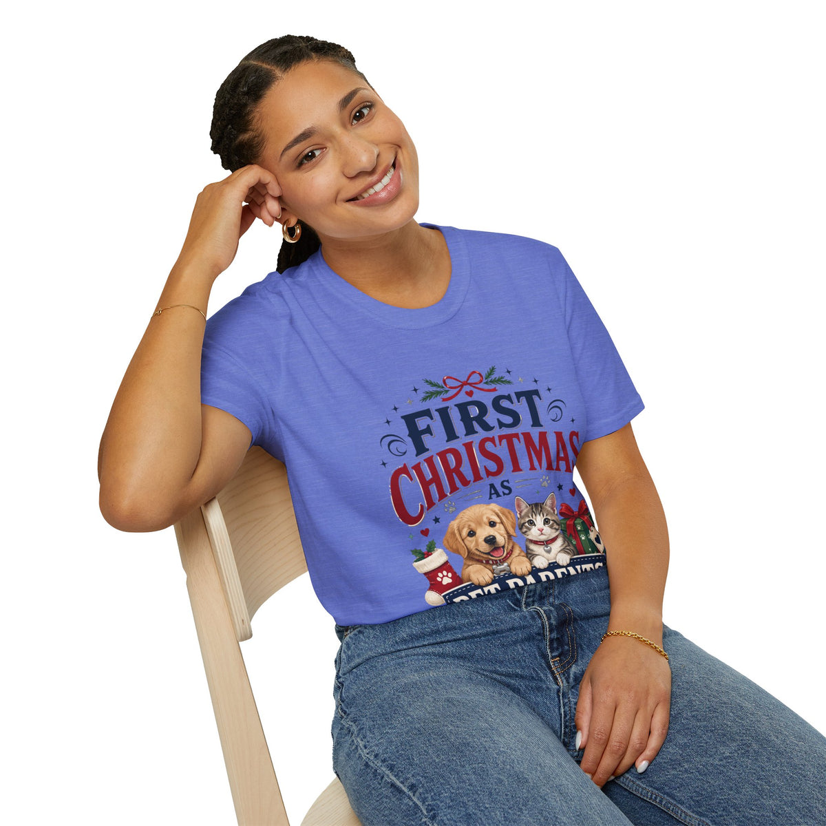 T-Shirt — "First Christmas as Pet Parents" Holiday Tee