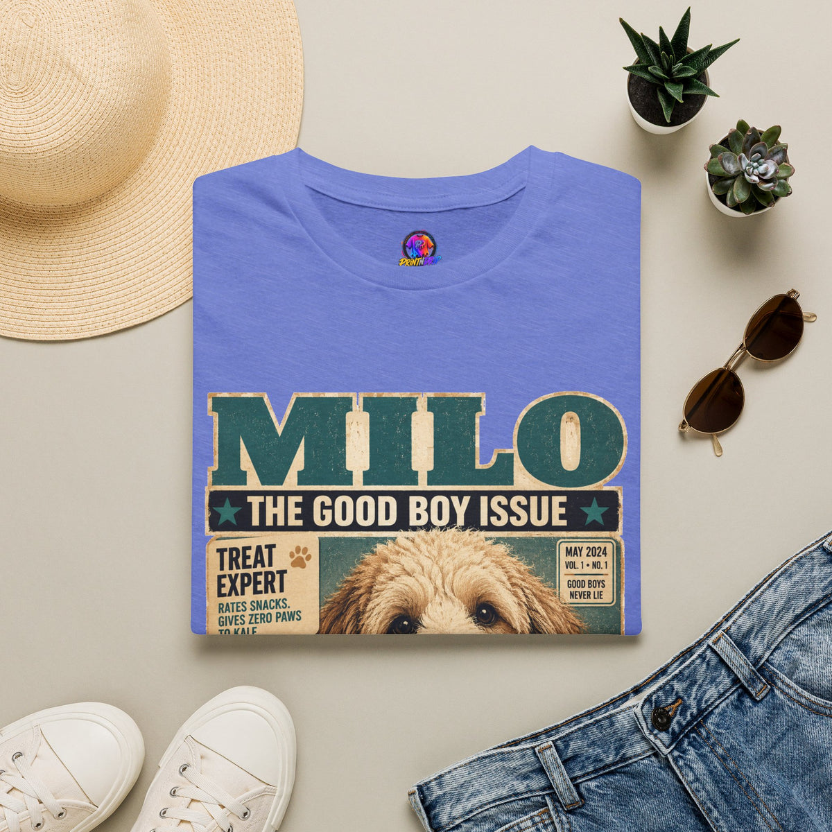 Milo 'The Good Boy Issue' Dog Magazine T-Shirt