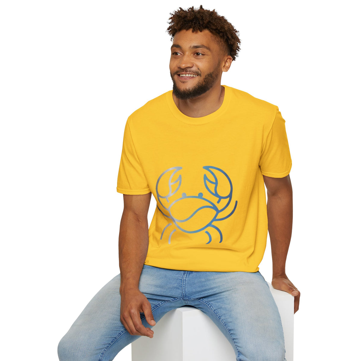 Cancer Zodiac Crab Graphic T-Shirt — Minimal Coastal Zodiac Summer Tee