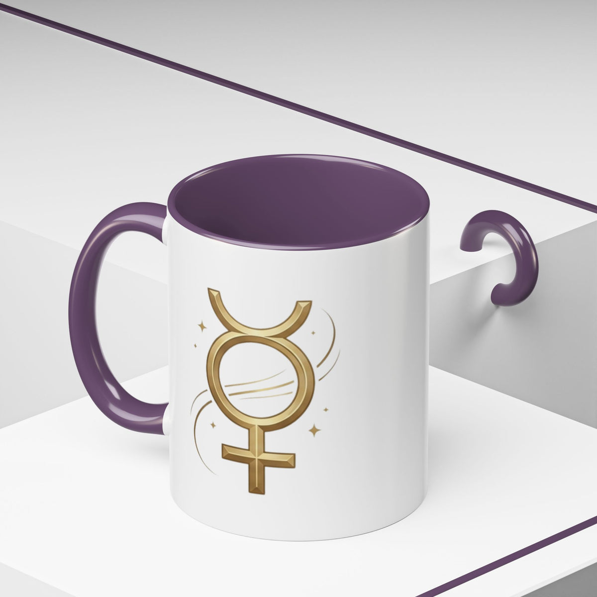 Virgo Zodiac Mercury Mug — Gold Zodiac Astrology Coffee Cup