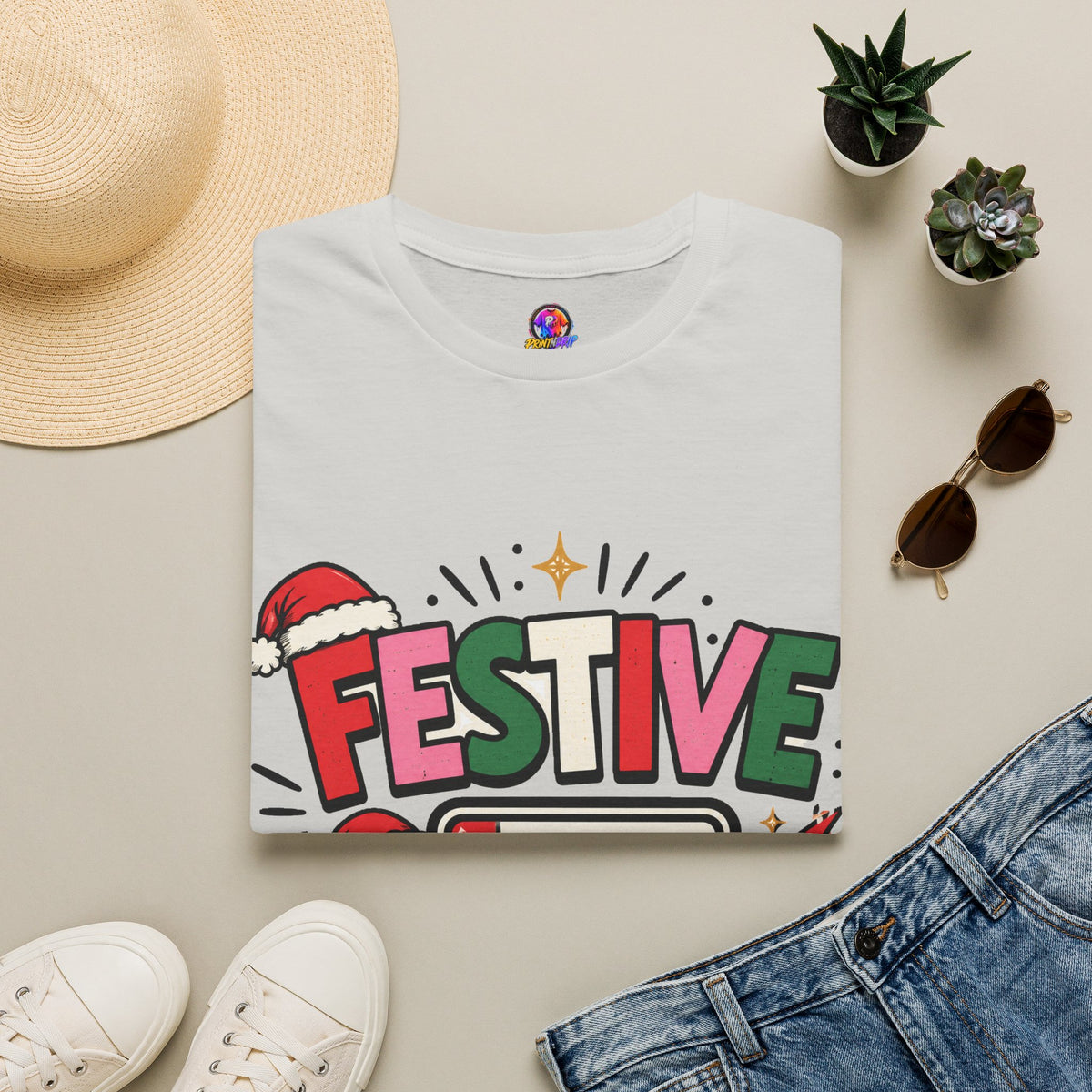 Festive Buffering T-Shirt — Funny Holiday Christmas Tee with Loading Battery Design