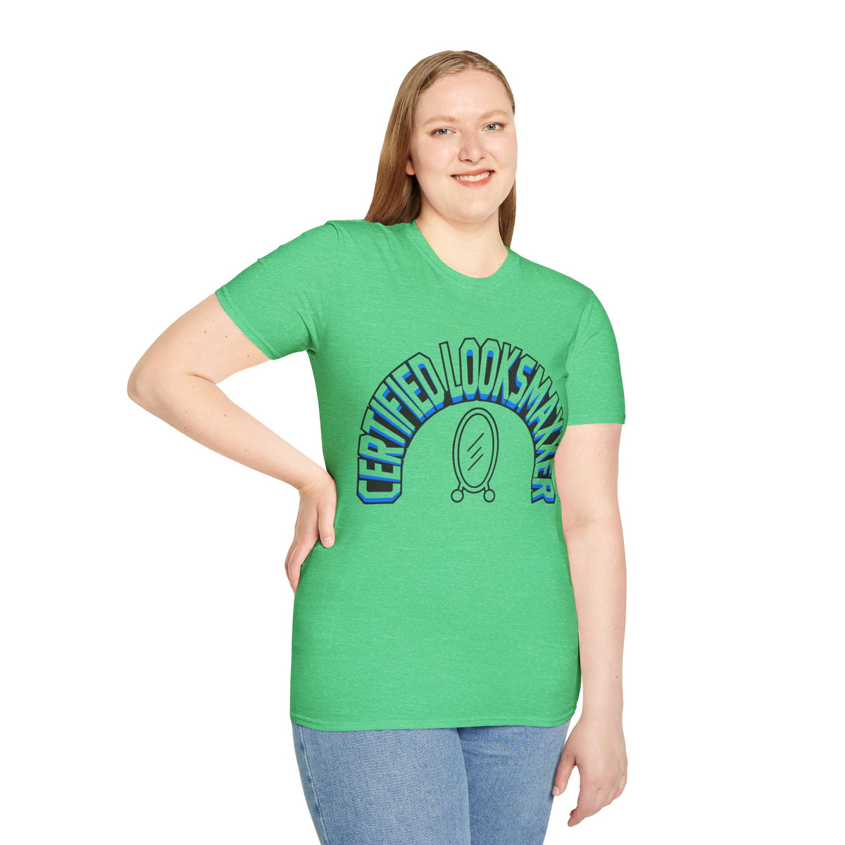T-Shirt — "Certified Looksmaker" Graphic Tee with Hand Mirror Design - Trending Now - August 2026