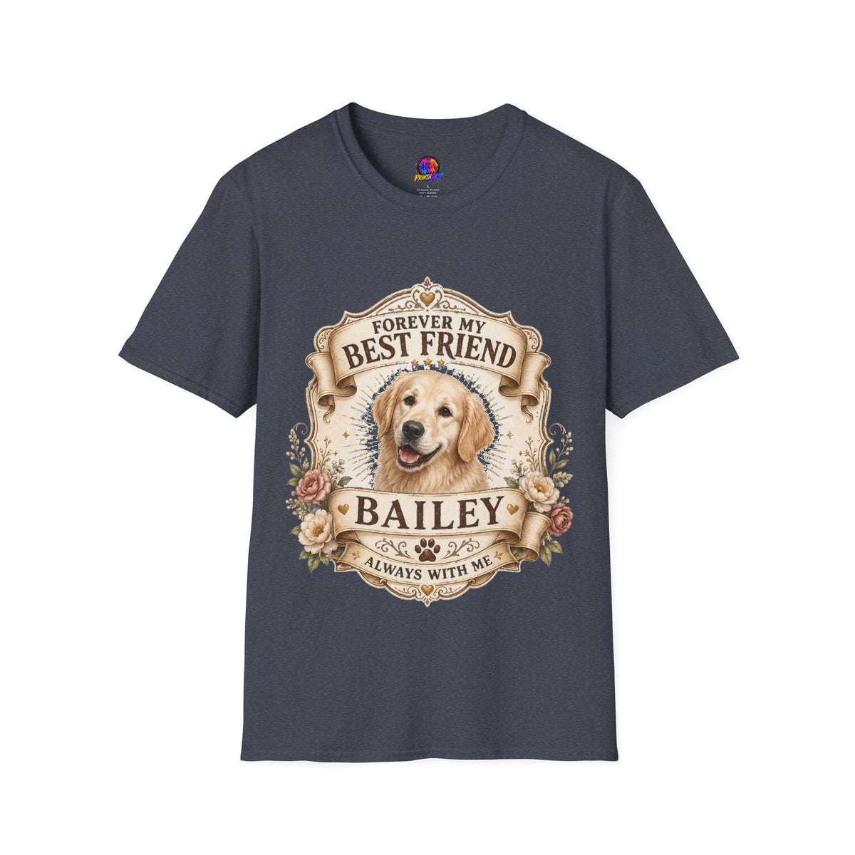 Forever My Best Friend Golden Retriever T-Shirt — Personalized Pet Memorial Tee