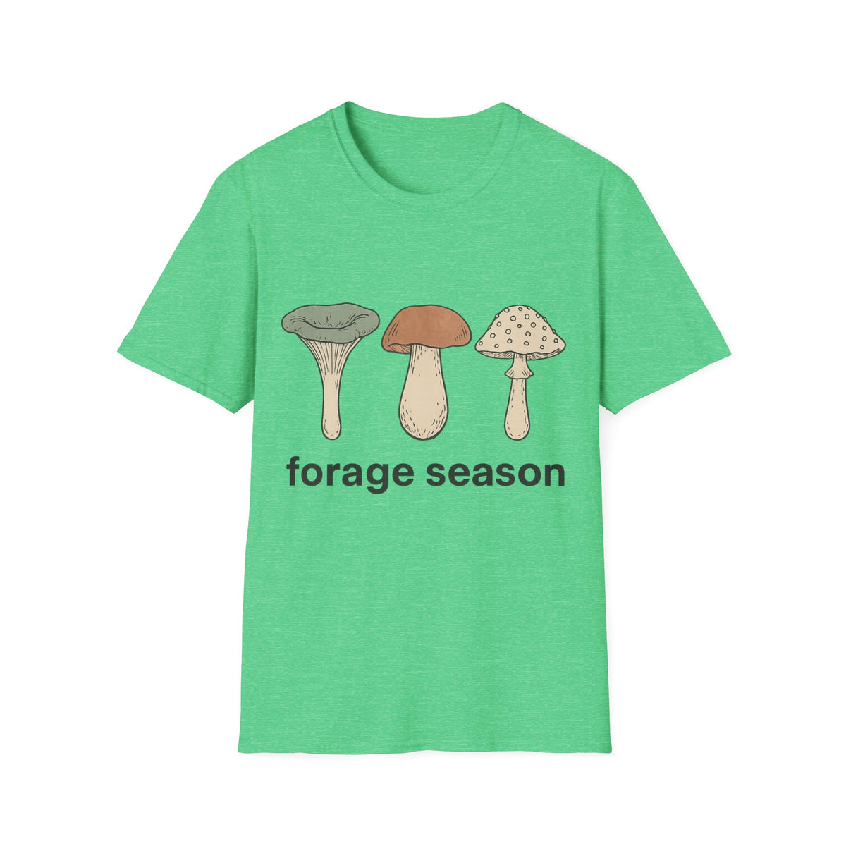 Mushroom Trio T-Shirt — Cute Minimal Fungi Graphic Tee - Trending Now - September 2026