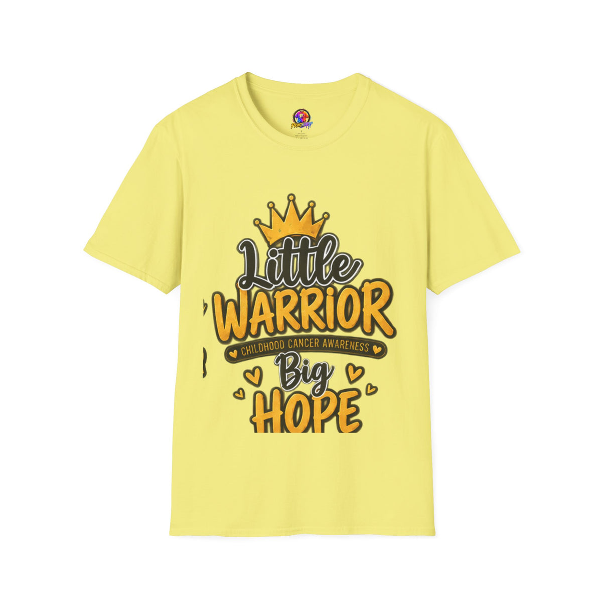 Little Warrior Big Hope Kids T-Shirt — Childhood Cancer Awareness Tee