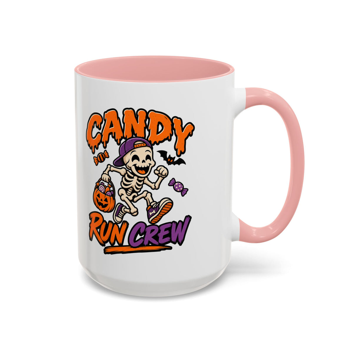 Candy Run Crew Coffee Mug — Halloween Skeleton Trick-or-Treat Accent Mug (11/15oz)
