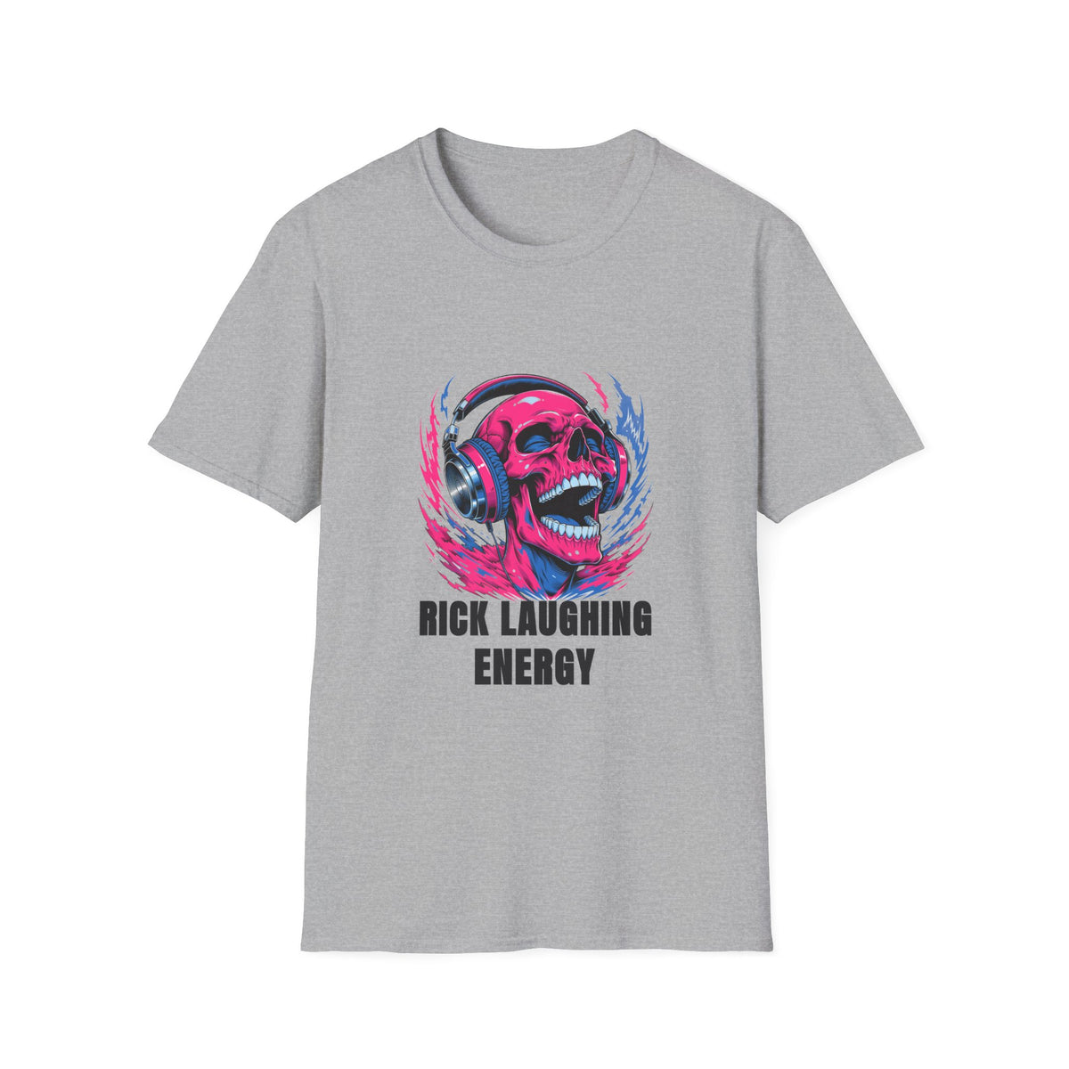 Skull Headphones T-Shirt — "Rich Laughing Energy" Graphic Tee - Trending Now - August 2026