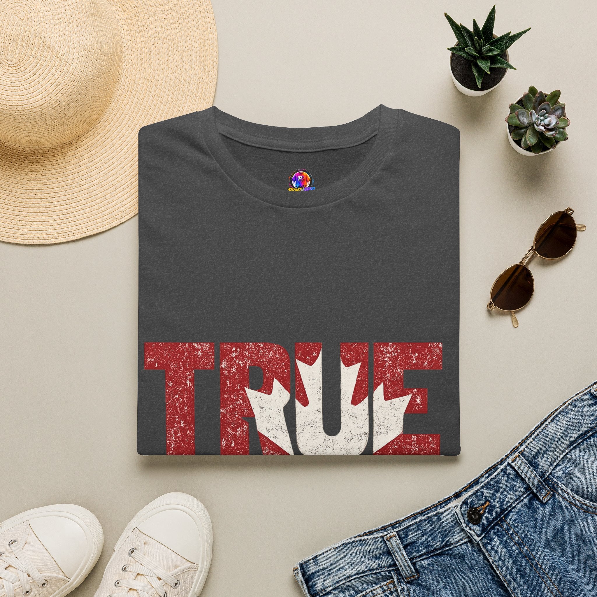 Canada True North Football T-Shirt — Vintage Canadian Leafs Sports Tee