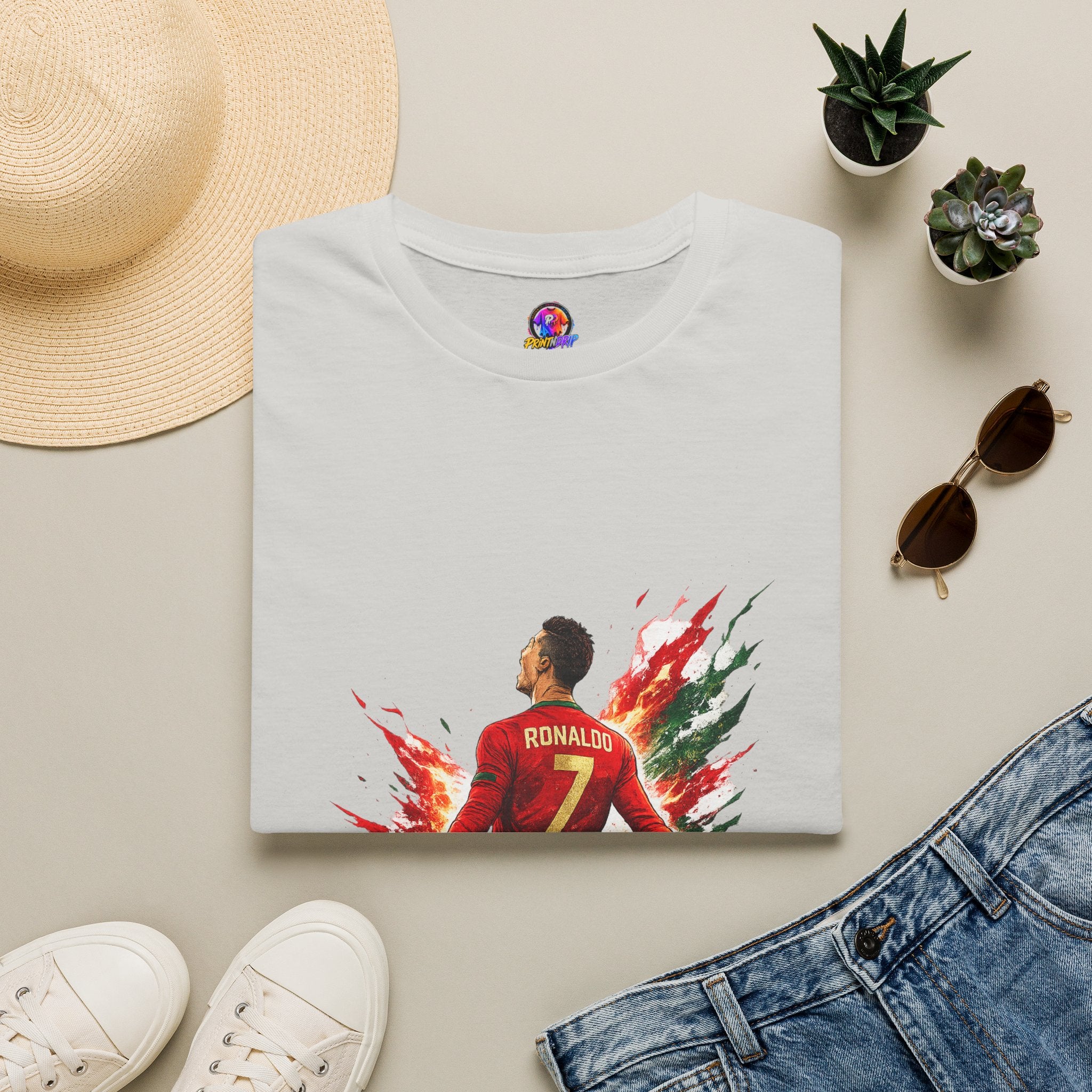 Portugal Soccer Player #7 Graphic T‑Shirt — Dynamic Portugal Fan Tee