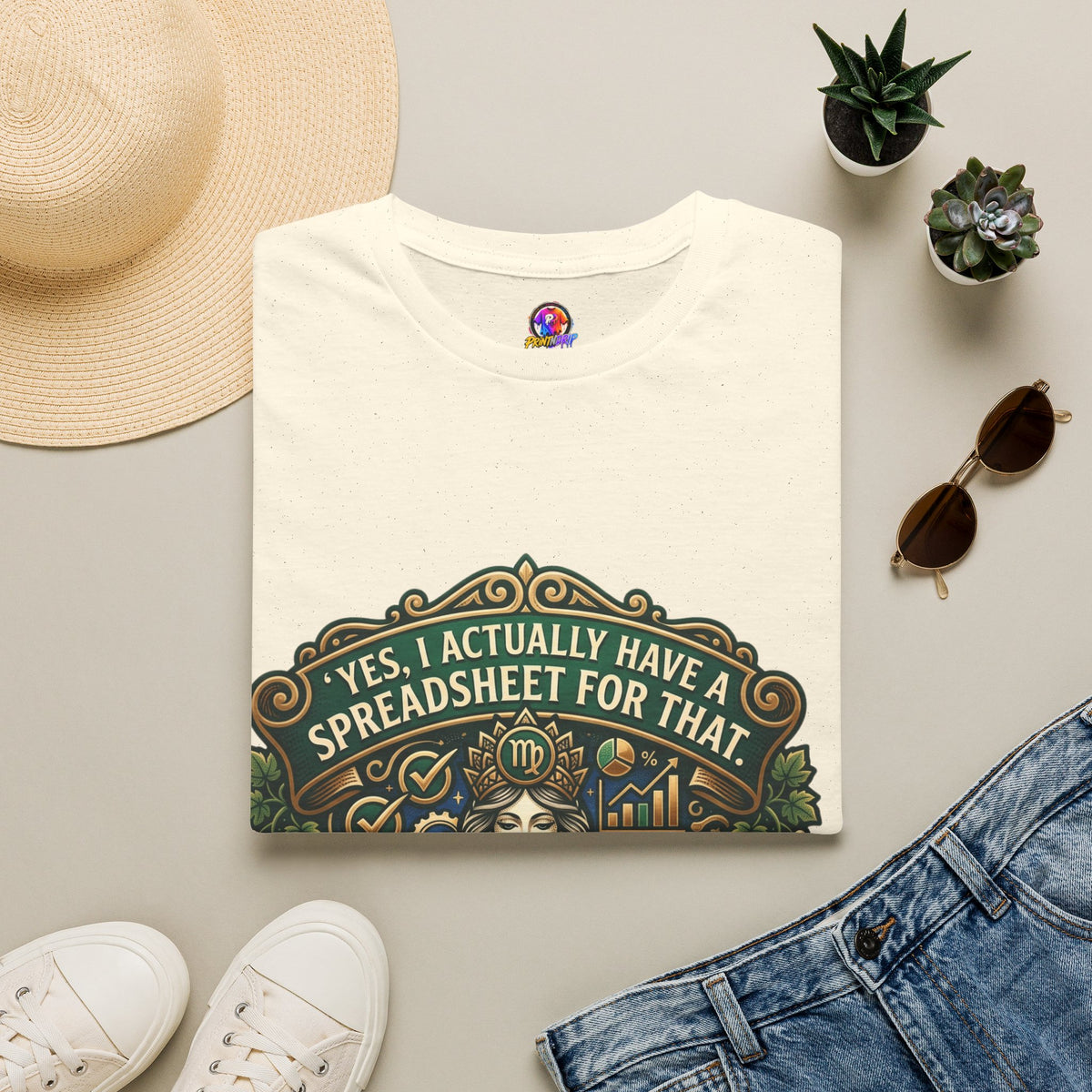 Virgo Zodiac T‑Shirt — "Yes, I Actually Have a Spreadsheet for That"
