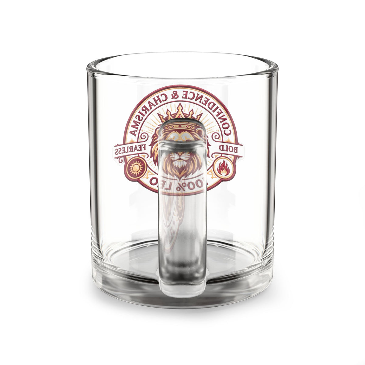 Leo Zodiac Glass Mug — 10oz Confidence & Charisma Lion Horoscope Gift