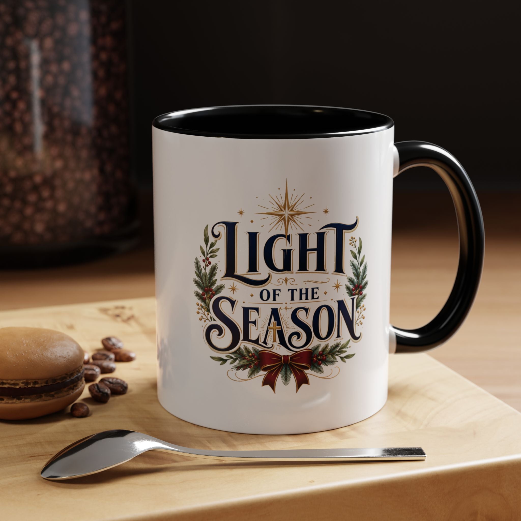 Christmas Light of the Season Accent Coffee Mug — Holiday Christmas Tea Cup