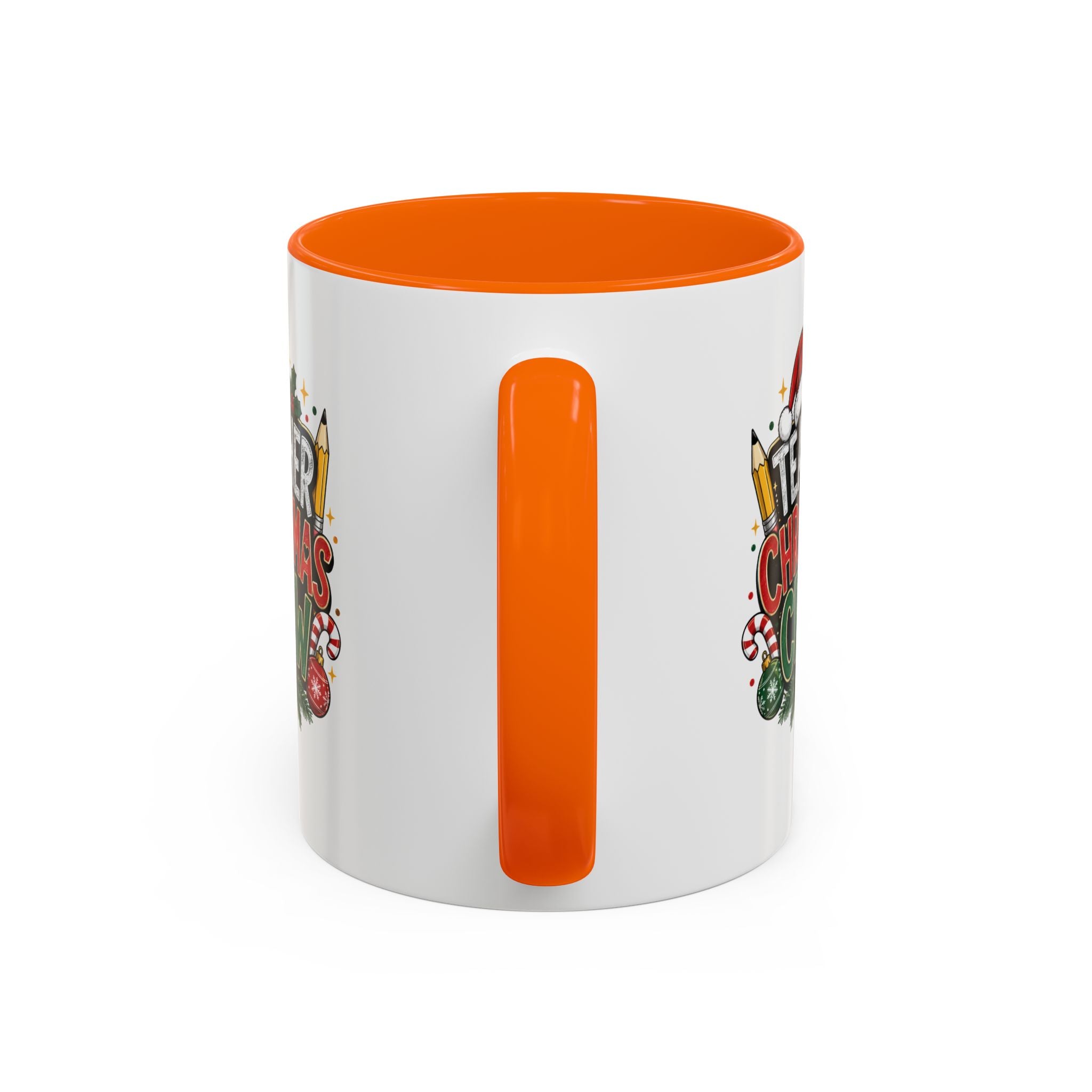 Teacher Christmas Crew Accent Coffee Mug – Holiday Teacher Gift