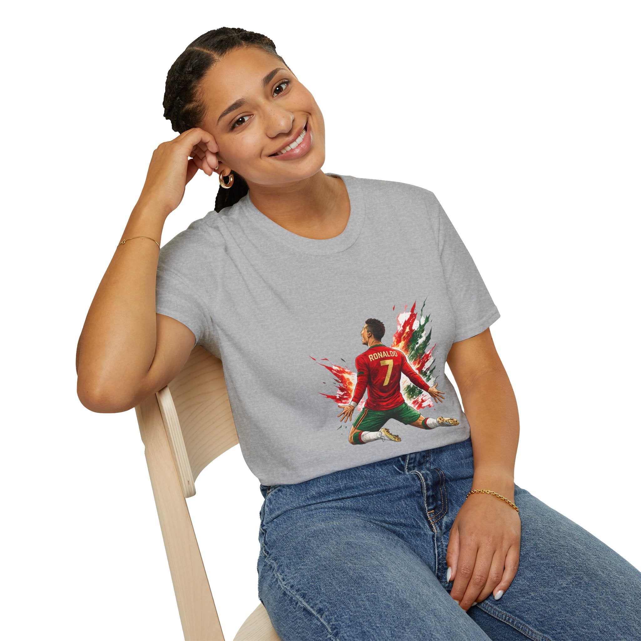 Portugal Soccer Player #7 Graphic T‑Shirt — Dynamic Portugal Fan Tee