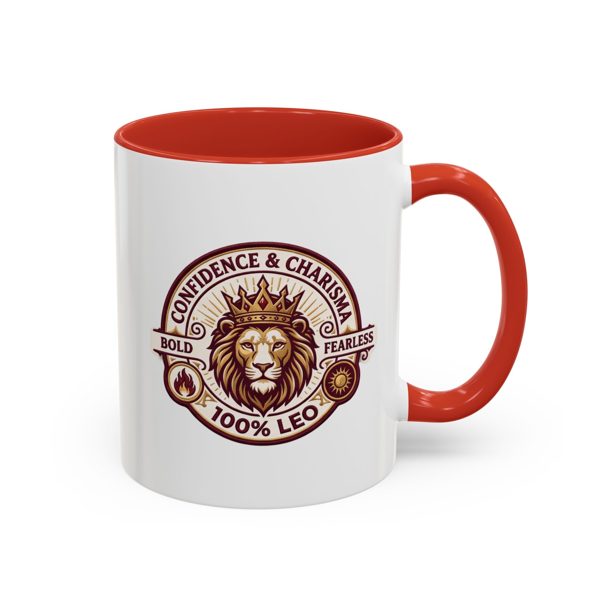 Leo Zodiac Coffee Mug — '100% Leo' Lion Design, Confidence & Charisma Gift
