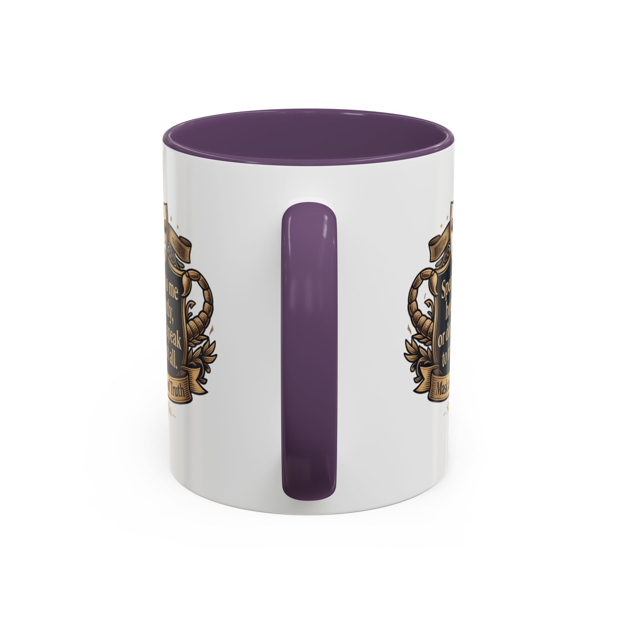 Scorpio Coffee Mug — "Speak to Me Honestly" Zodiac Accent Mug 11oz