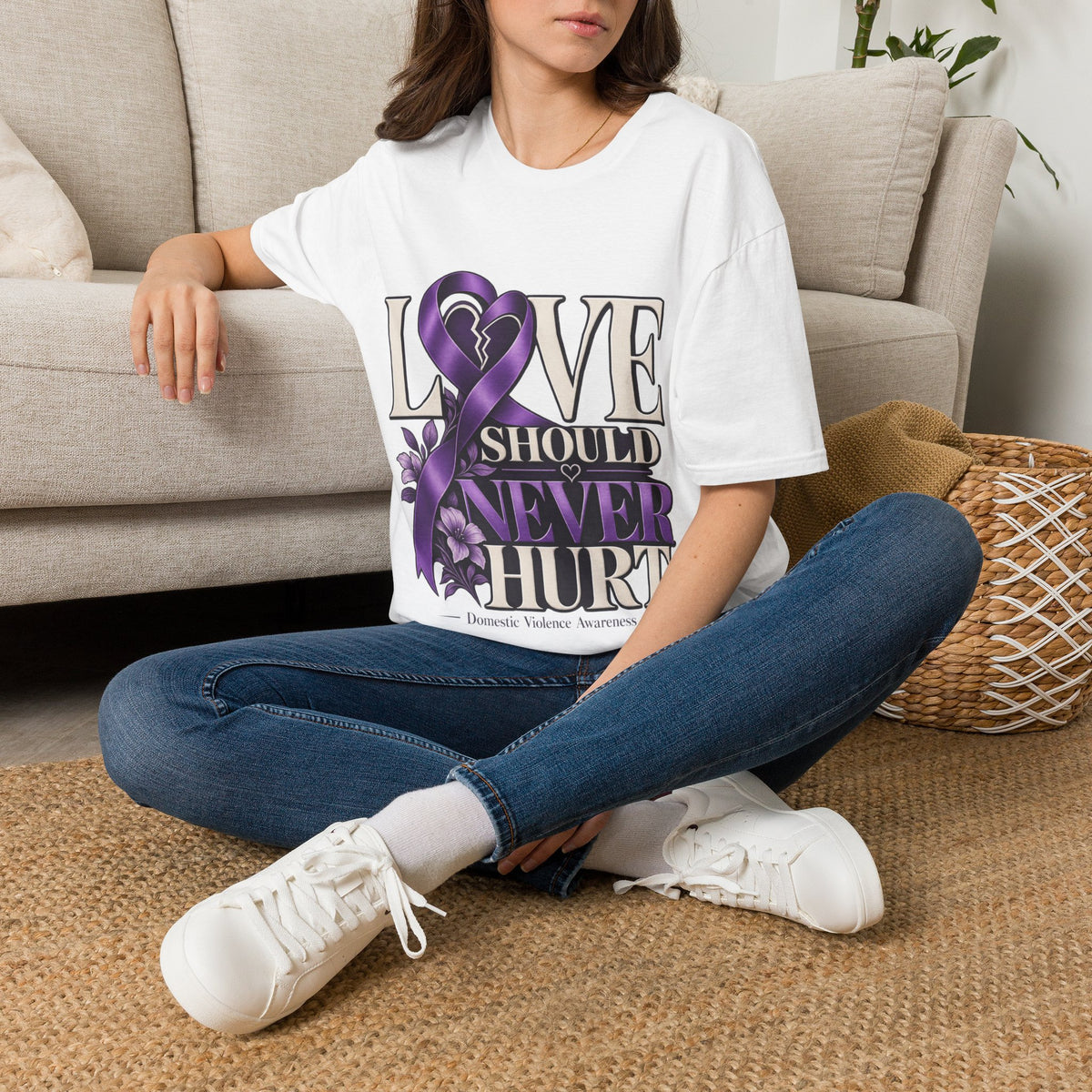 Love Should Never Hurt Domestic Violence Awareness T-Shirt
