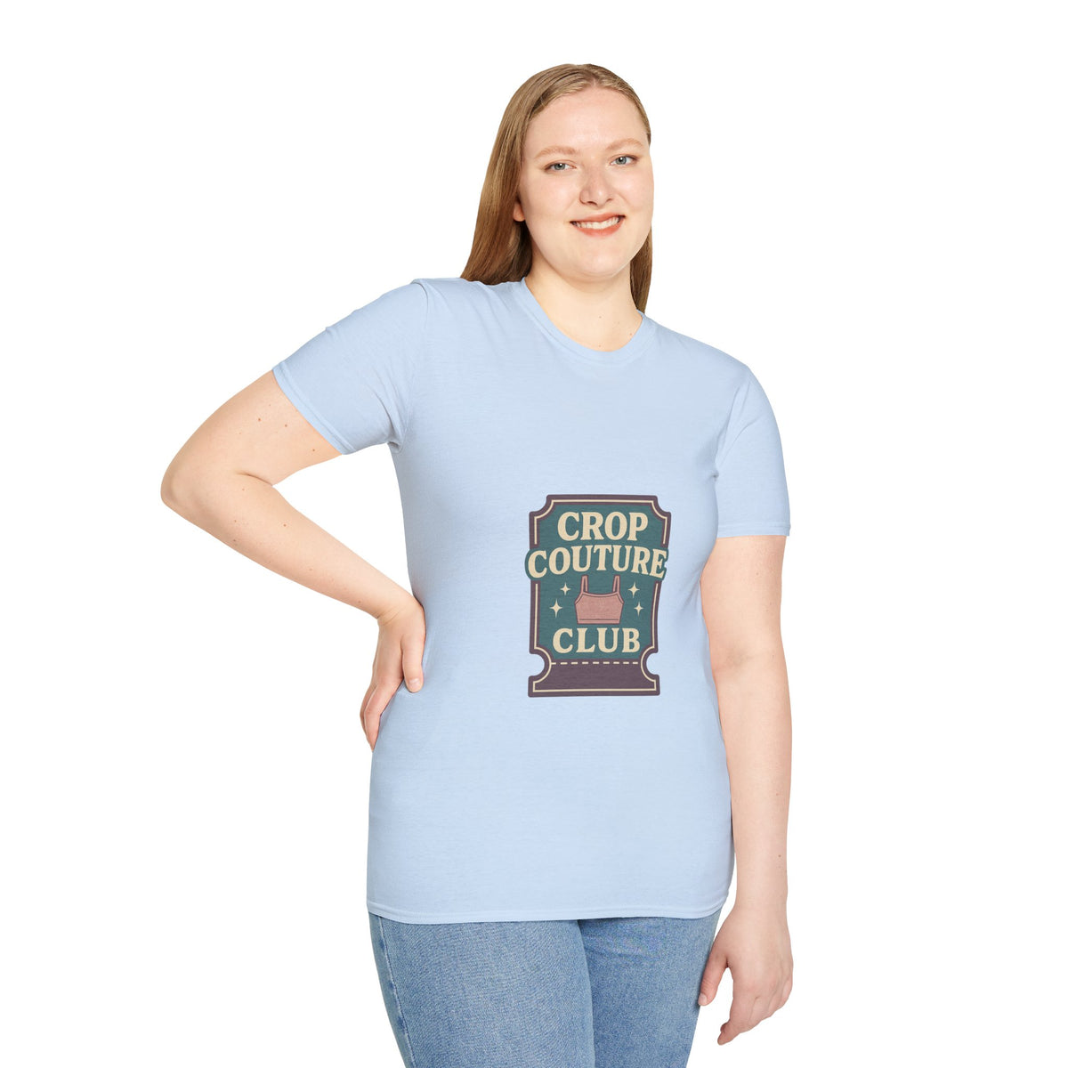 Crop Couture Club Retro Fashion Graphic Tee - Trending Now - October 2026