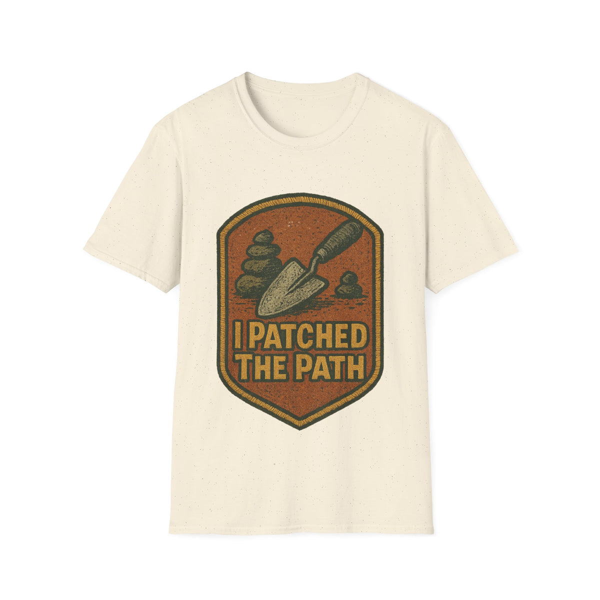 I Patched The Path Vintage Shield Badge T-Shirt, Retro Outdoor Hiking Trail Tee - Trending Now - September 2026